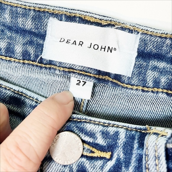 Dear John Paris Bootcut Jeans 27 4 high rise waist distressed stretch blue denim - Picture 6 of 12